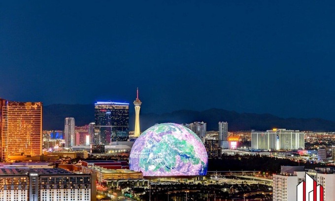 Las Vegas Condo | MGM Signature-25-805 Balcony Strip Sphere F1 Views