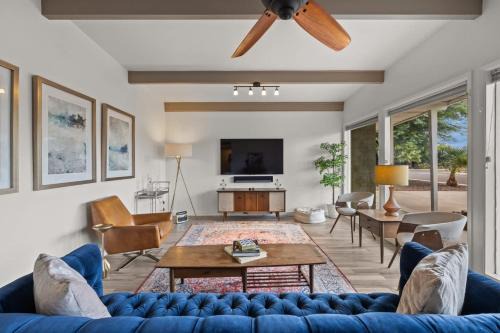 Village Grove House | Mid-Century Marvel - Poolside Patio with Spa & Bocce