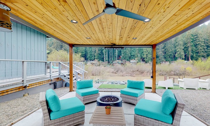 Monte Rio House | Mid-century, riverfront home with hot tub & redwood views - dog-friendly
