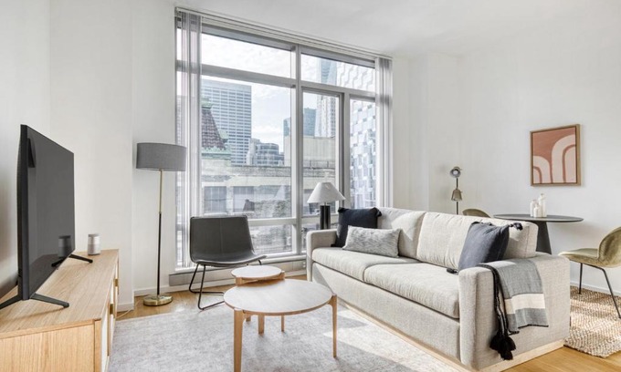 Central New York City Apartment | Midtown 1BR w Gym WD across from Rock Center NYC-670