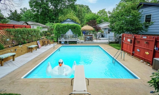 Northeast Raleigh House | Minutes from Downtown, Private pool, Lvl 2 EV, Fire Pit, 3 King, 1 Queen,