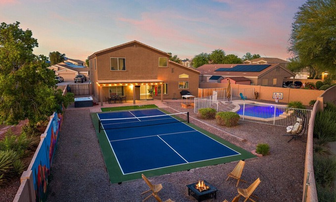Mission Valley Villa | Mirage Peak Manor Luxury Villa w/Pool Spa Pickleball & Games Hosted by Relaxtay