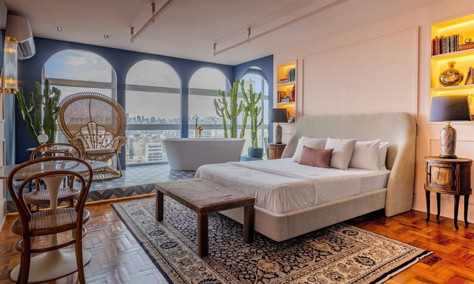 Republica House | Mirante Arcos: View with bathtub from the 37th
