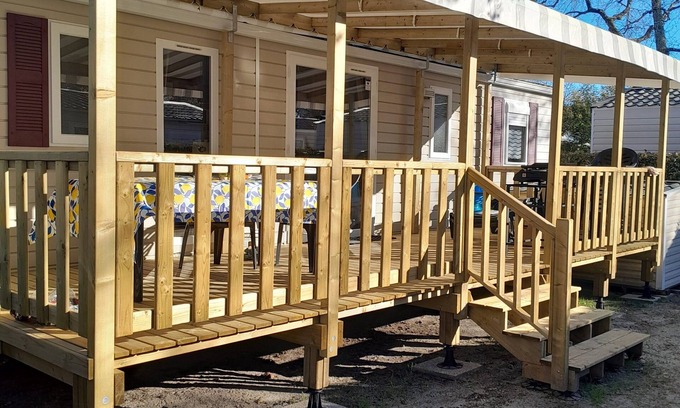 Gastes House | Mobil-home 8 personnes situé au camping 4 étoiles Siblu - La Réserve.