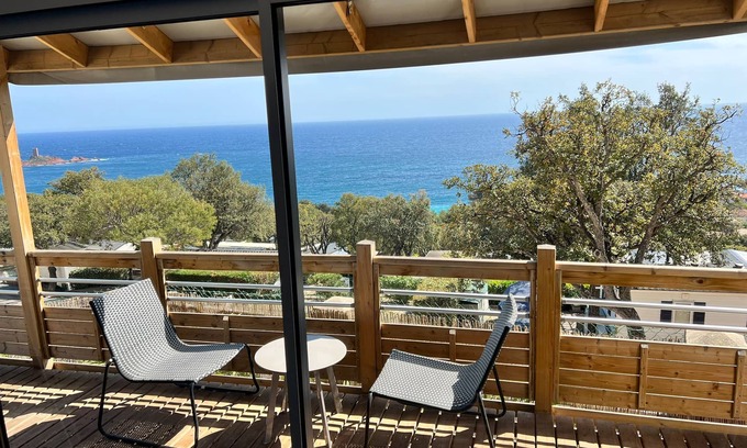 Le Dramont House | Mobile home sea view 5 minutes from the beach