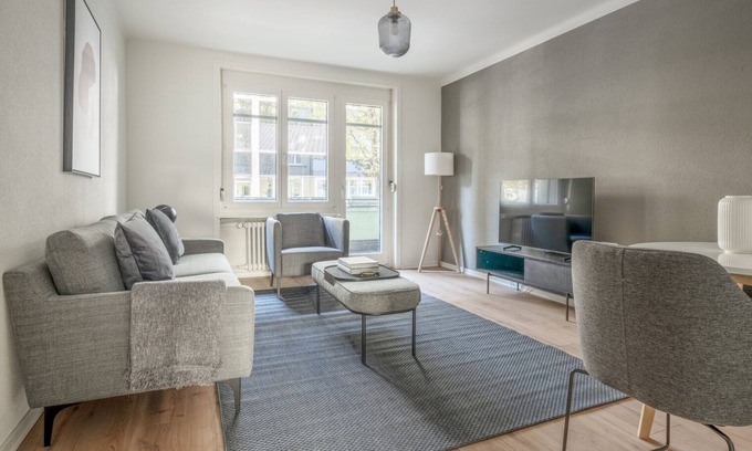 Sihlfeld Apartment | Mod Wiedikon 2.5 Room w/Storage & W/D, 1 min to Market, by Blueground