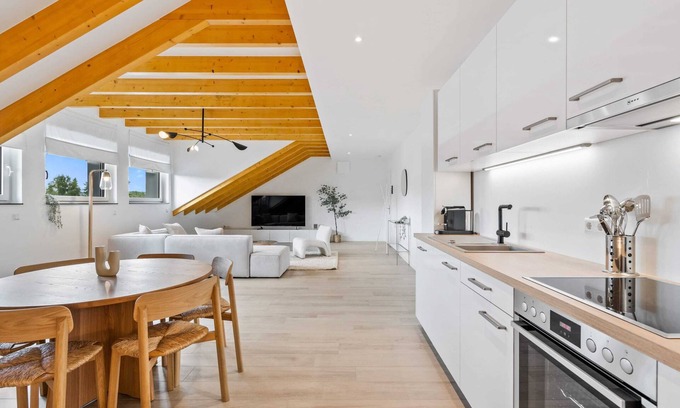 Roeser Apartment | Modern 2BR Apartment: Balcony, Wi-Fi, Free Parking