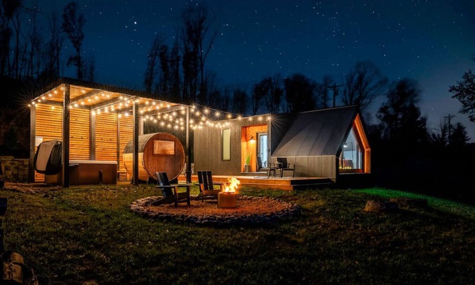 Stanley Cabin | Modern A-Frame w/Hot Tub, Sauna & Stunning Views