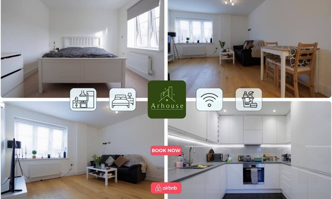 Grove Apartment | Modern Apt next to Station near Hampton Court