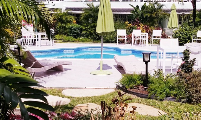 Rockley Condo | Modern Barbados condo with WIFI, walk out to POOL, steps from BEACH