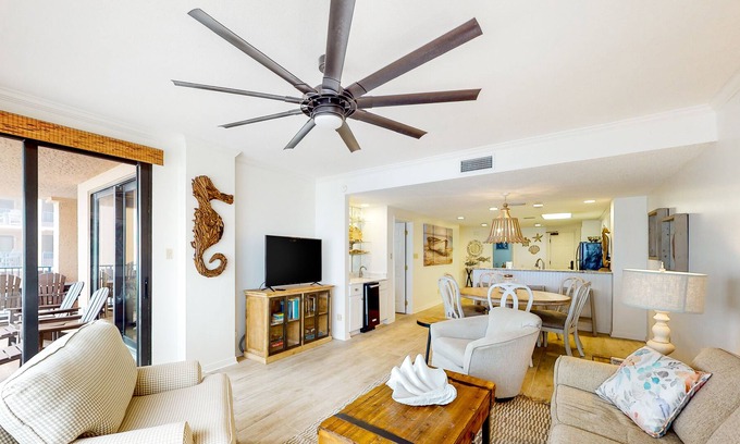 Orange Beach Condo | Modern beach escape with pools, sauna, balcony, water views & fast WiFi