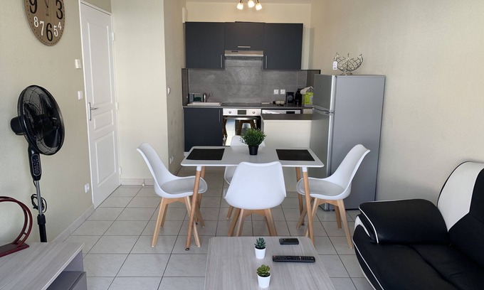 Talange Apartment | Modern, bright F2 with balcony and parking space