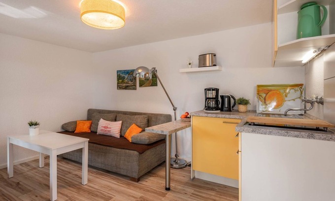 Luetow Apartment | Modern bungalow in Lütow on the Achterwasser with terrace and jetty access -