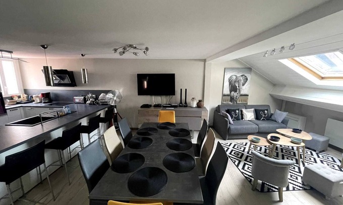 Annecy Old Town Apartment | Modern duplex loft in the heart of Annecy's old town for 10 people