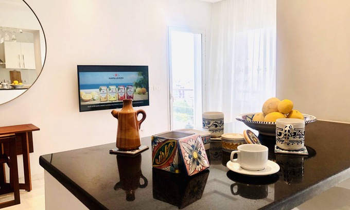 Sousse - Monastir Apartment | Modern & fully equipped apartment with sea view 8 min away from hotel Mövenpick