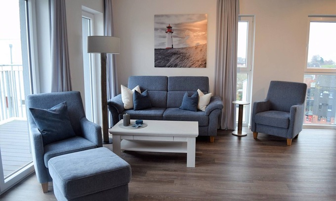 Schillig Apartment | Modern, high-quality vacation apartment, sauna, large balcony, sea view, close to the beach