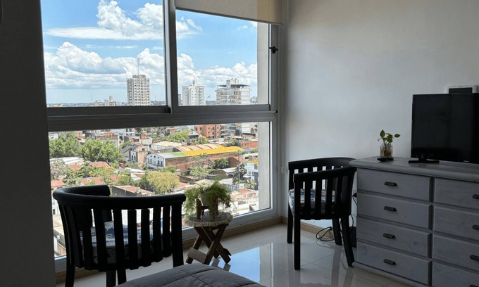 Posadas Apartment | Modern Loft with a View of the Heart of Posadas
