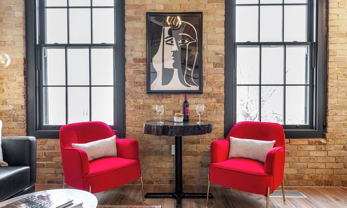 Stratford Condo | Modern loft with rustic character steps to downtown Stratford
