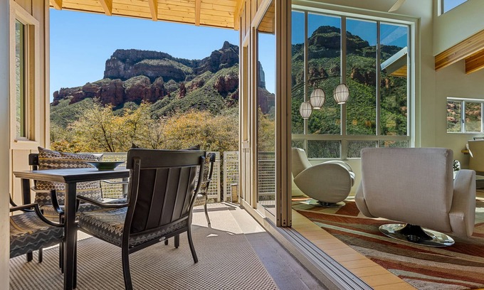 Sedona House | Modern Masterpiece with Paint Red Rock Views in Oak Creek Canyon near Slide Rock