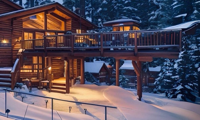 Fern Valley Cabin | Modern Mountain Retreat w/Amazing Views Hot Tub Deck Pets Welcome