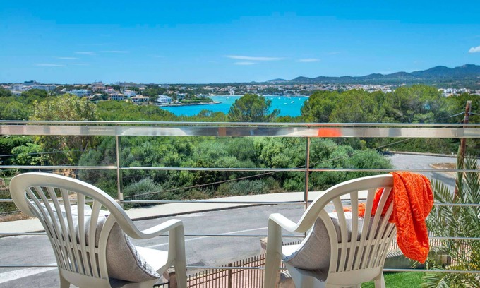 Portocolom Villa | Modern Spacious Villa, Private Pool, Amazing Sea Views of Portocolom Bay, 125m walk to 2 Beaches!