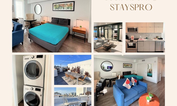 Wilshire Center House | Modern Studio Haven with fitness room and WiFi in brilliant KTown Los Angeles