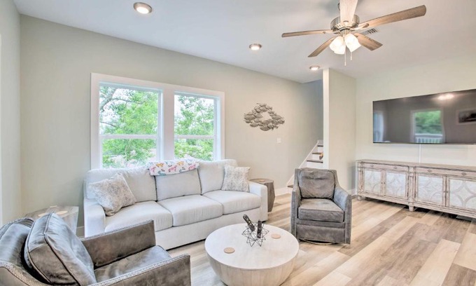 Waveland House | Modern Waveland Home with Deck, Walk to Beach!