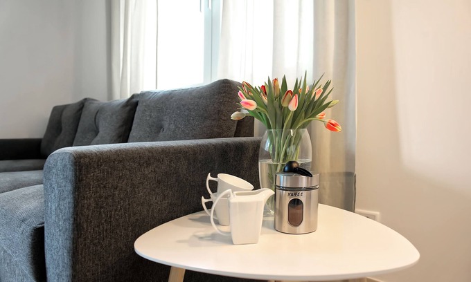 Bad Oeynhausen Apartment | Modern Wohnen mit Smarttv, Parkplatz und Küche