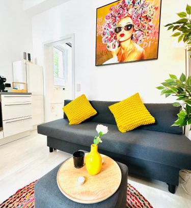 Bachviertel Apartment | Mola Apartments- Trendiges Apartment in der City-Nähe Dortmund-Terrasse-3 Gäste-WLAN