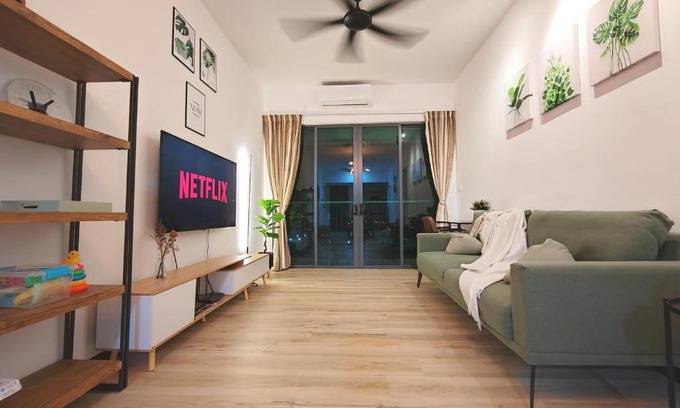 Central Seberang Perai Apartment | Monstera Meritus Homestay - Penang Butterworth Prai 1-8PAX