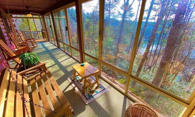 Ellijay Cabin | Moonlit Mountain-Pond, Fire pit, Hot tub, 4 acres
