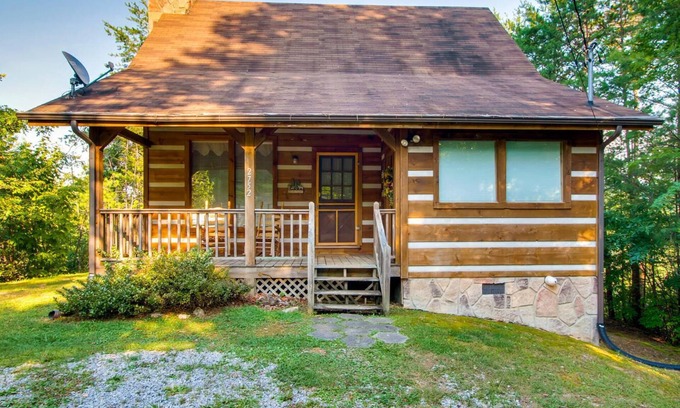 Gatlinburg - Pigeon Forge Cabin | Moose Tracks, enchanting cabin in the Smoky Mountain is private and relaxing.