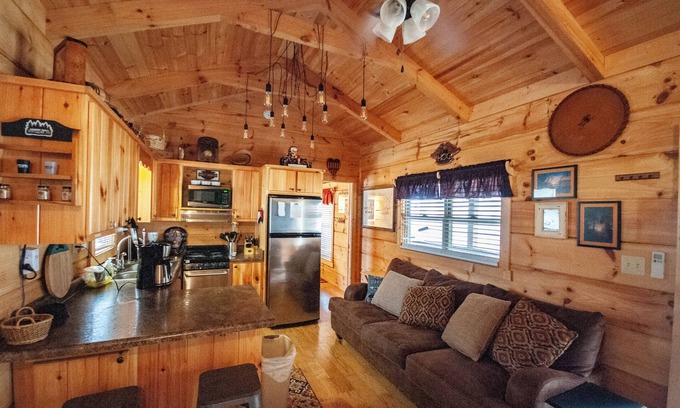 Blairsville Cabin | Motor Cycle Friendly Copperhead Lodge #39 2 King Bedrooms, Hot Tub and 3 TV's!