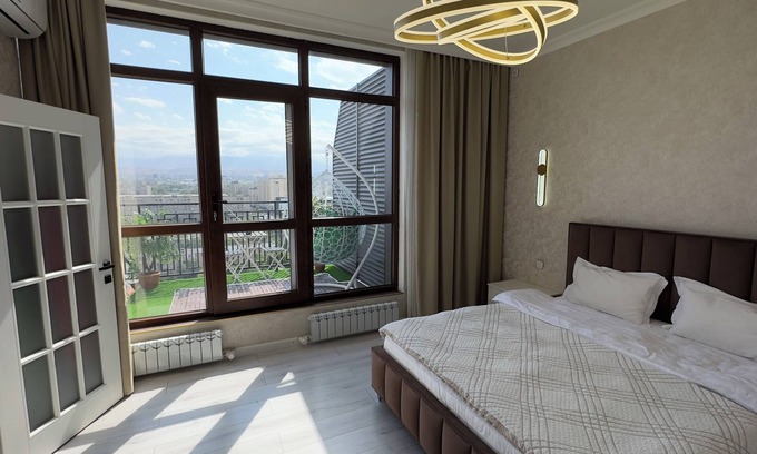Sverdlov District Apartment | Mountain view, city view, nice terrace, 5 min walking from malls, security 24/7