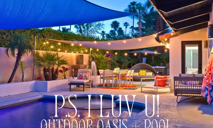 El Mirador House | Movie Colony East - Heated Saltwater Pool - 3 King bd, Views. Downtown 1 mi.
