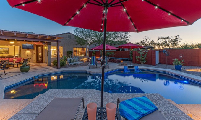 Gold Canyon House | Mt VIEWS, Trails & Golf Oasis, Resort Amenities: Htd POOL, Spa, Putt Green, 3 Mt Bikes
