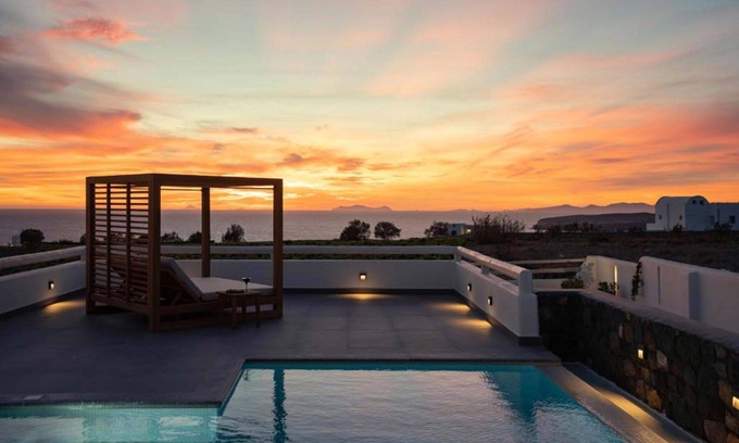 Akrotiri Villa | My Rental Homes - Golden Sunset Villa, with private heated pool, hot tub, sea view