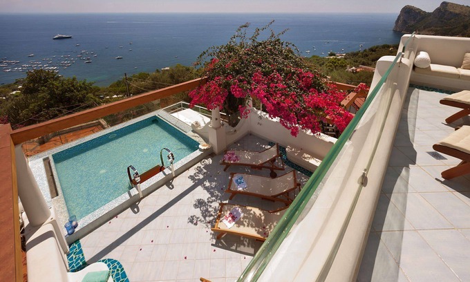Nerano Villa | My Rental Homes - Villa delle Sirene with panoramic pool, terraces and jacuzzi