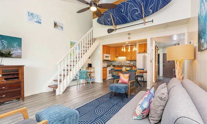 Kahuku Condo | Natural Light End Unit Kuilima East Steps to Pool-BBQ-Parking Golf Retreat