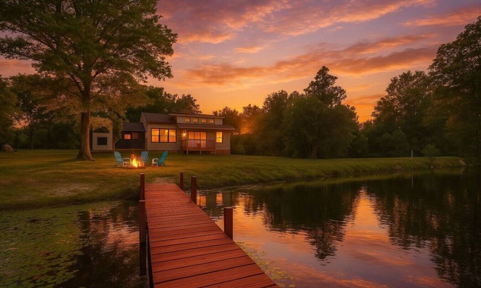 Bluemont House | Nature Escape | Pond, Dock, Fire Pit, Trails