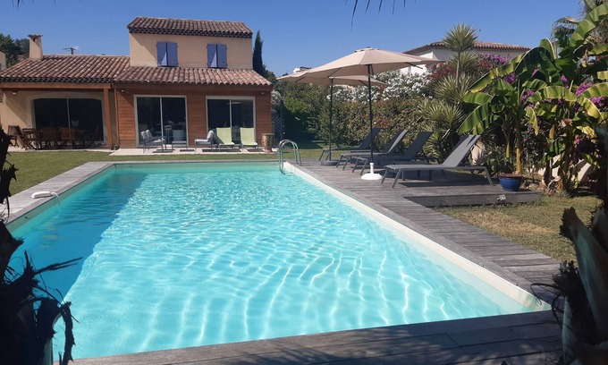 Pegomas Villa | Near Cannes, villa 140 m2 4 bedrooms air-conditioned private pool large garden