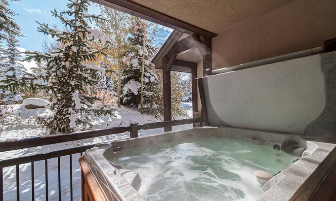 Warrior's Mark Condo | Near Main St in Breckenridge! Private hot tub, close to ski lifts!