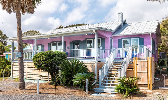 Folly Beach House | Neptune's Folly Cottage With Ocean Views And Steps From Beach Access