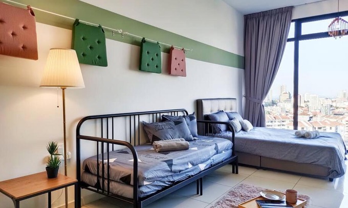 George Town Apartment | (New) 2BR Luxury Rooftop Swimming pook Homestay@Georgetown@10pax - 无敌美景两房民宿