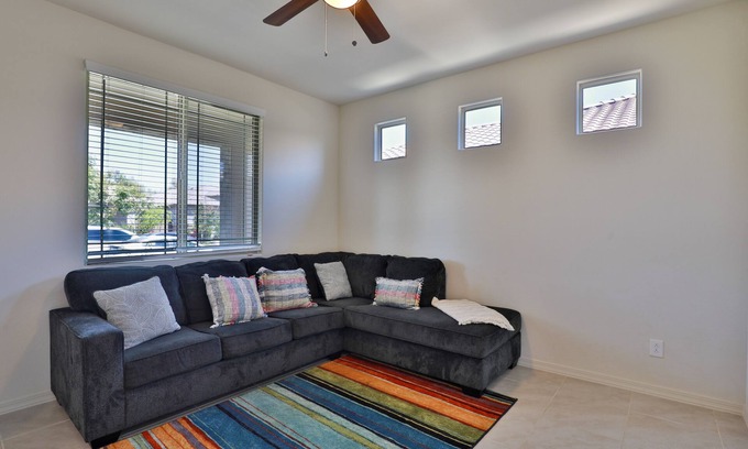 San Tan Valley House | New 4 BR home with garage, pool, play area, splash pads, fenced backyard