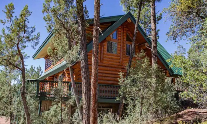 Pine Cabin | New Build Modern Log Cabin in the Heart of Pine on 2 acres of secluded Forest
