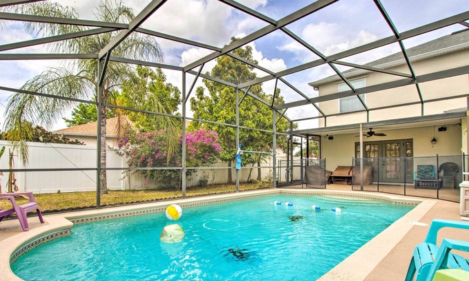 Poinciana House | NEW! Classy Kissimmee House w/ Fire Pit + Lanai!