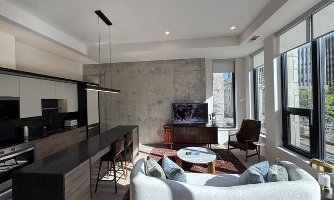 Downtown Halifax Apartment | *NEW Designer Mid-Century Modern 2B/2B
