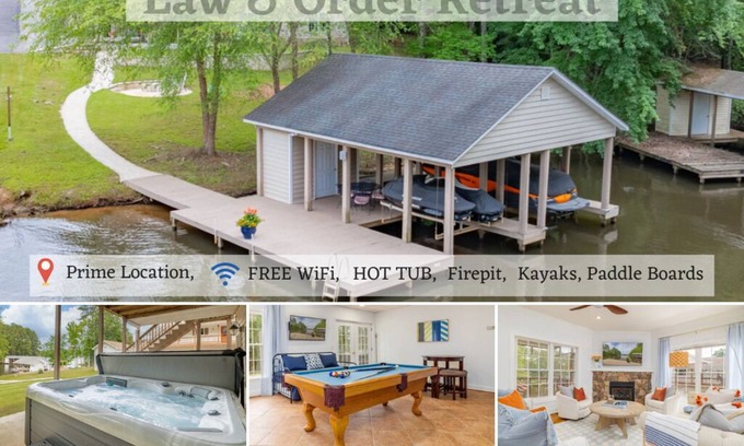 Bracey House | New! Family time. Hot Tub, Pool Table, Firepit, Dock, Kayaks. Screened Porch