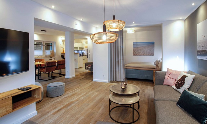 Horum Apartment | New from 7/24, 150 m to the sea, 5 stars, central and quiet, sauna, dogs welcome